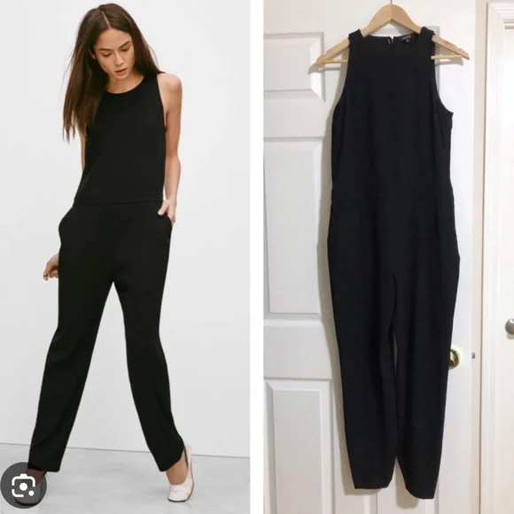 ARITZIA BABATON BRANSON BLACK
CREPE JUMPSUIT - Picture 4 of 10